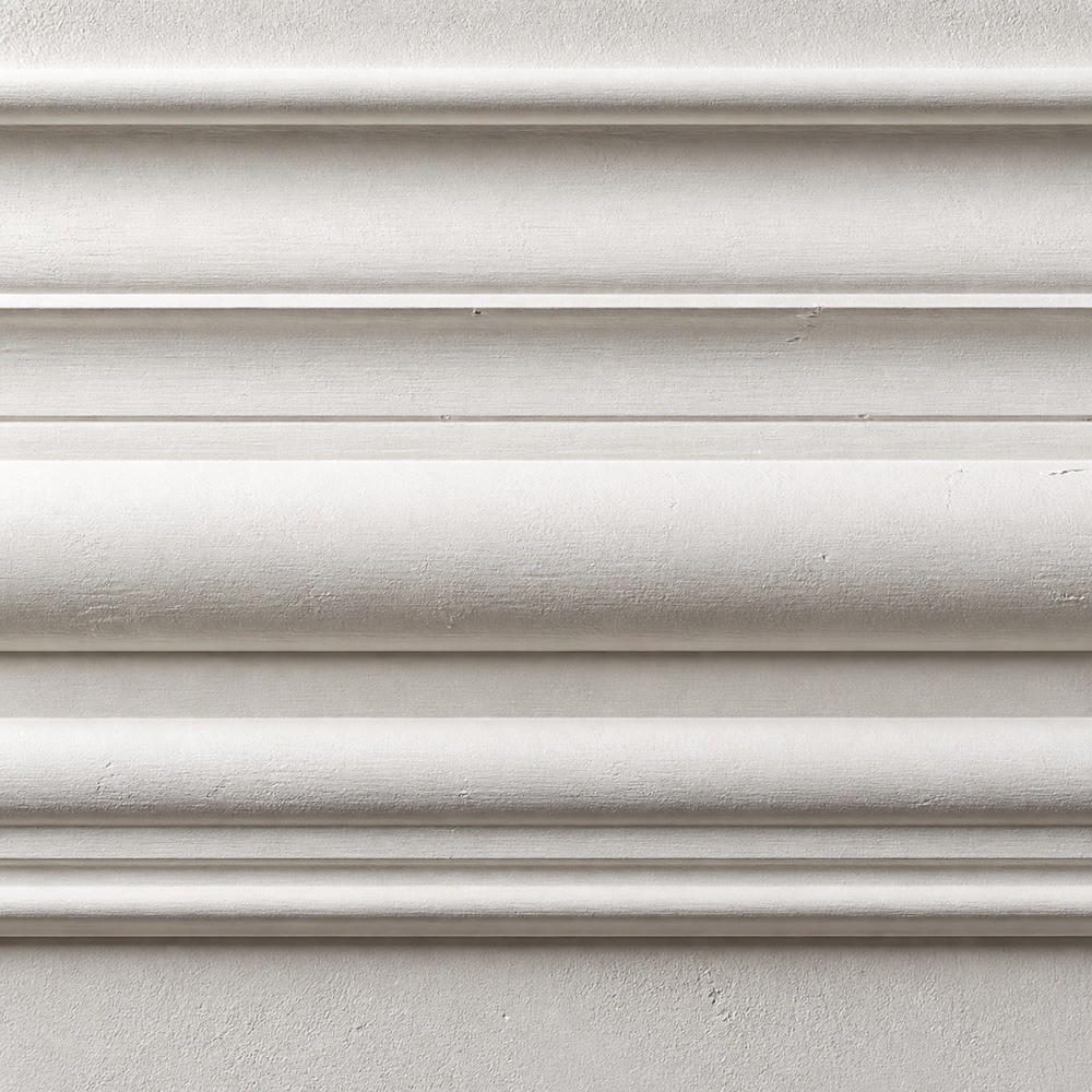 Cornici, rosoni e gesso: superficie gesso naturale, grana liscia