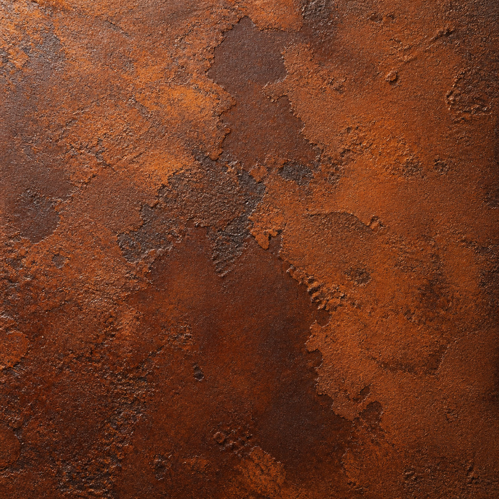 Effetto ossido / Corten: superficie ossidata, protetta, grana media